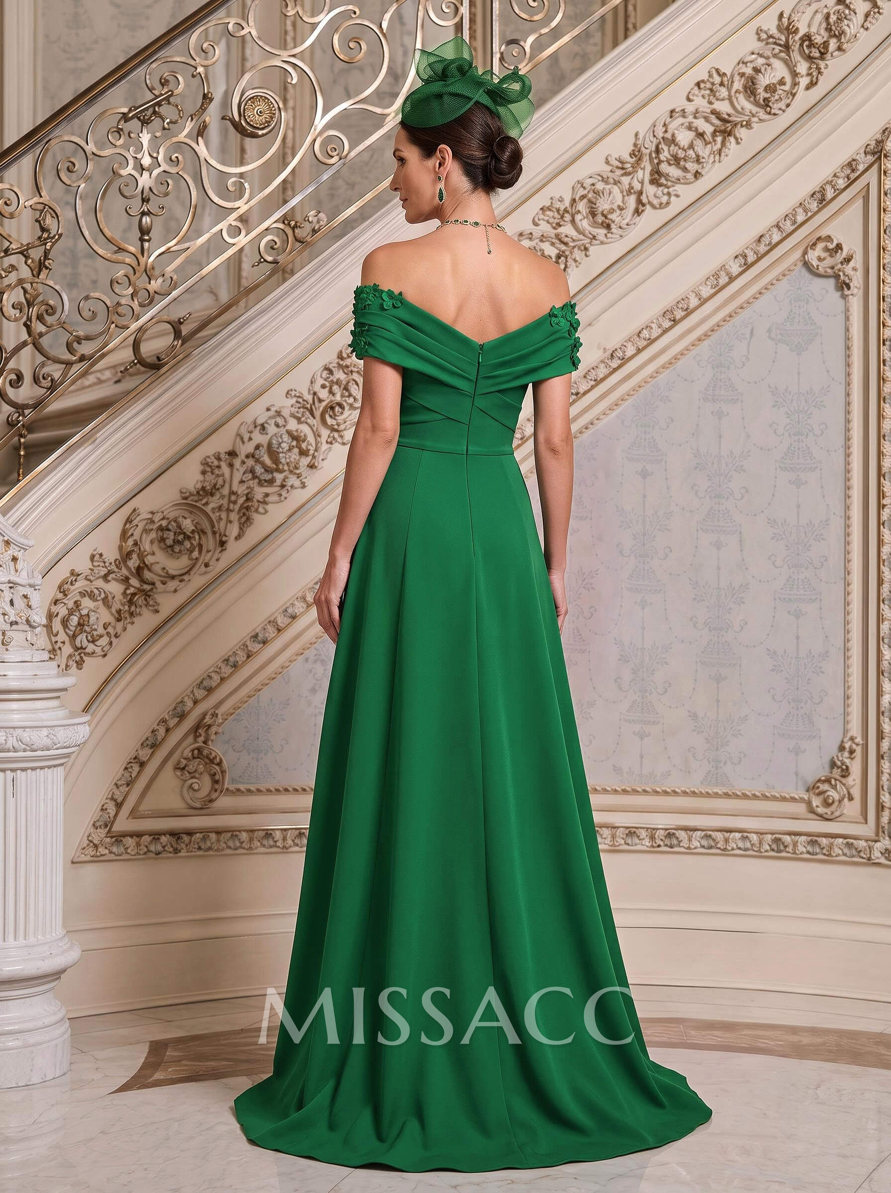 Jumpsuit/Pantsuit Off-The-Shoulder Sleeveless Sweep Train Elastic Satin Mother Of The Bride Dresses With Overskirt Dress