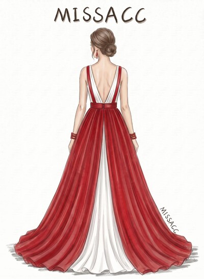 A-Line Plunge Neck Sleeveless Floor-Length Tulle Wedding Dresses With Pleated