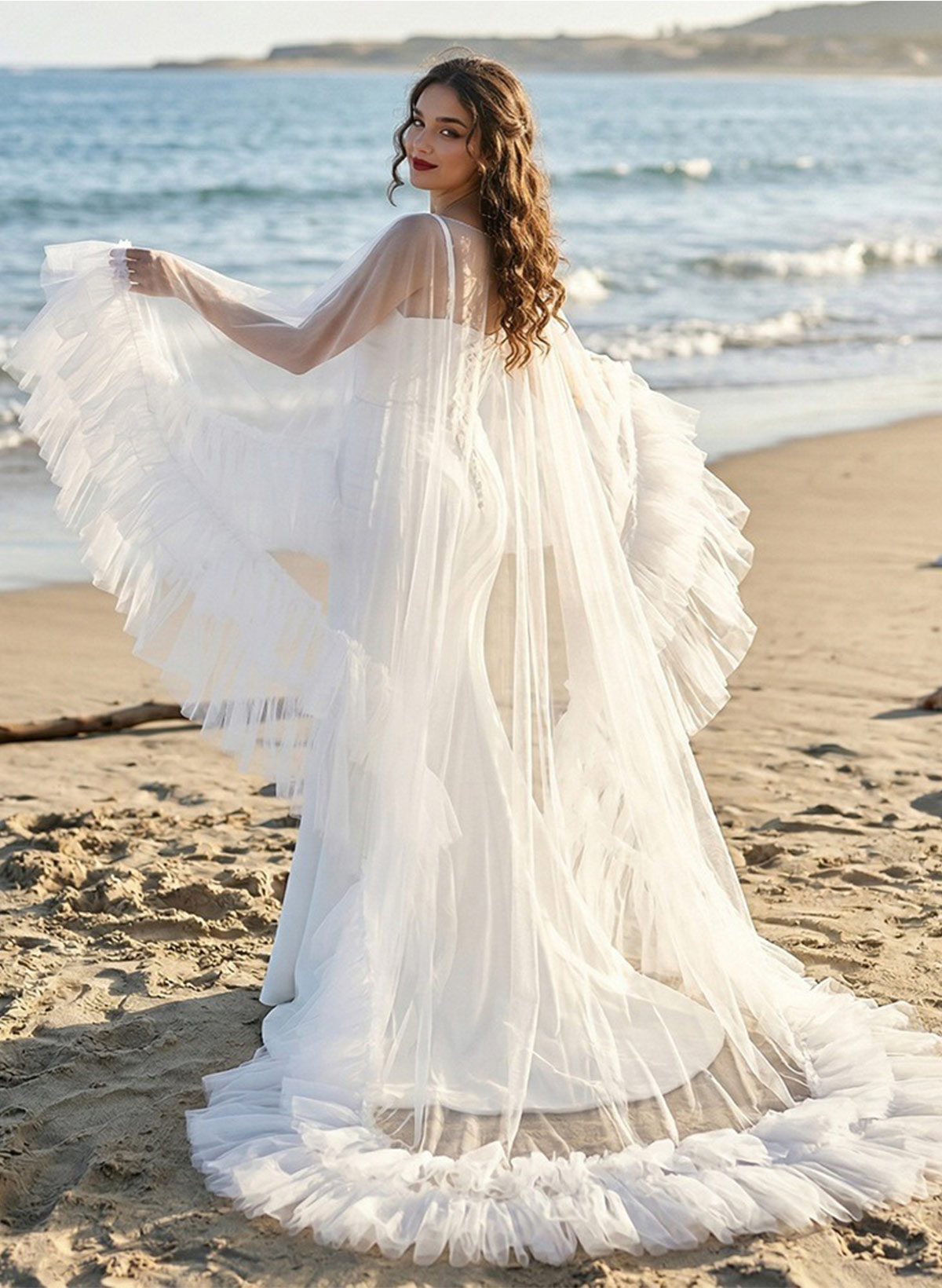 Pullover Tulle Cape