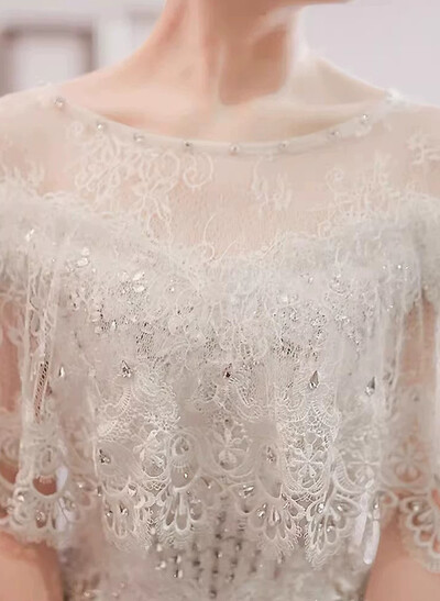 Pullover Lace Bolero With Lace/Rhinestone