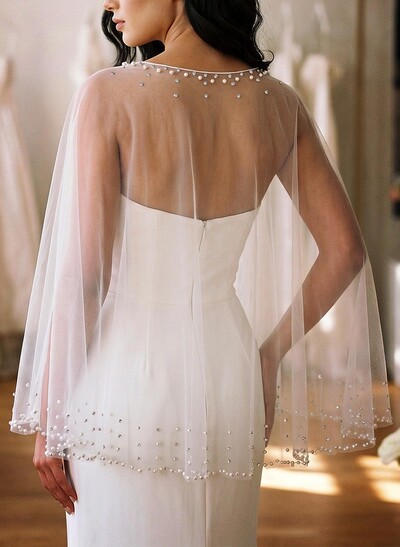 Pullover Tulle Bolero With Rhinestone