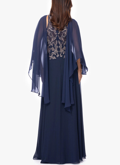 Open Front Chiffon Shawl
