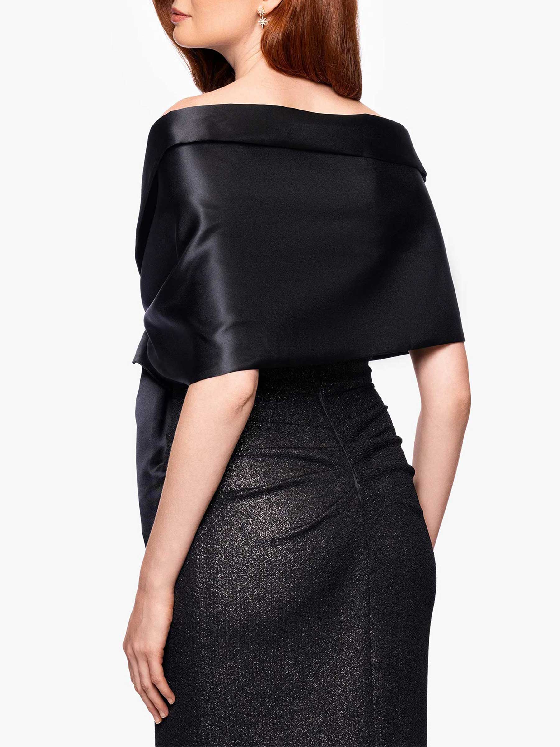 Open Front Satin Shawl