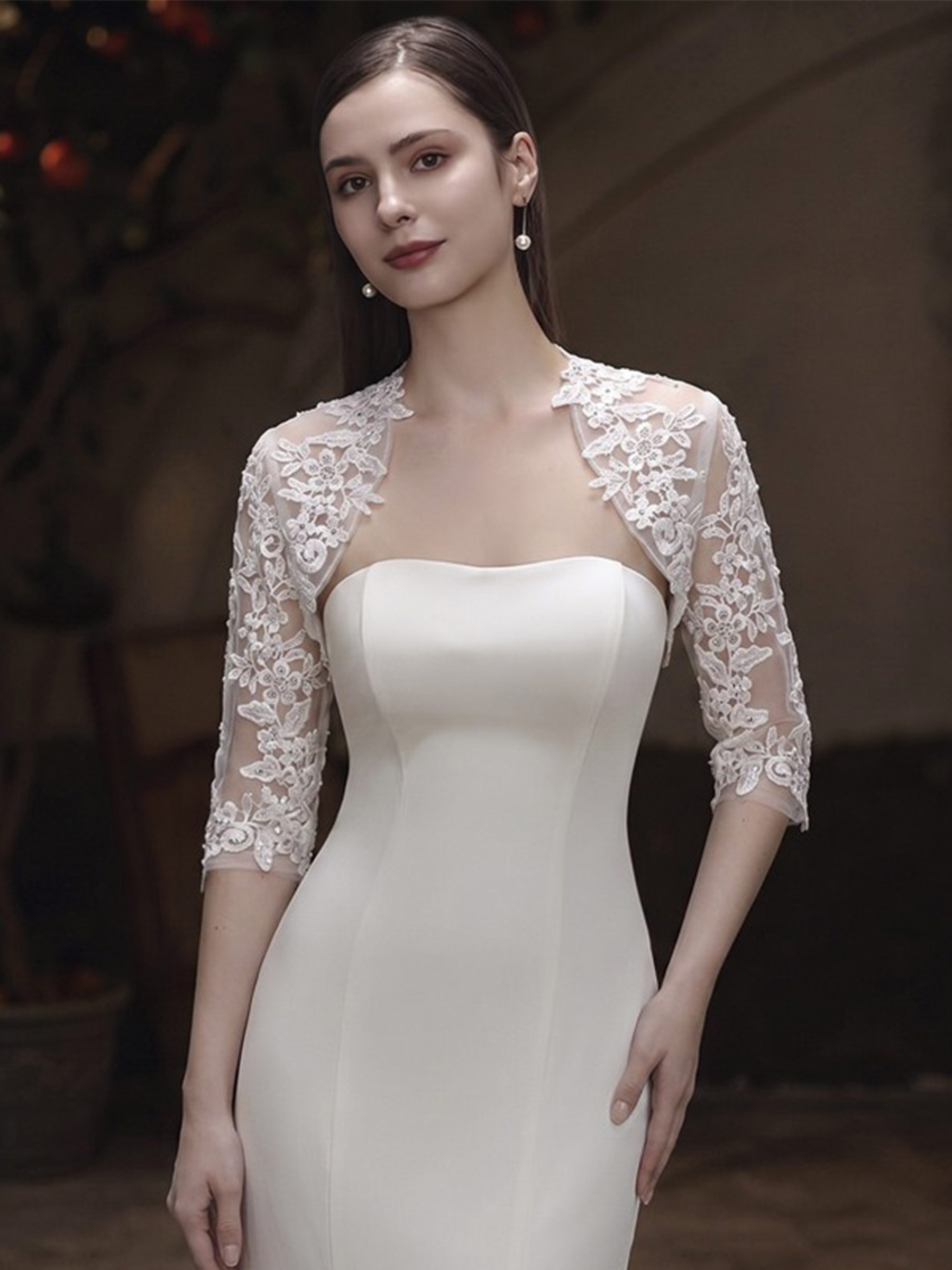 Open Front Lace Bolero