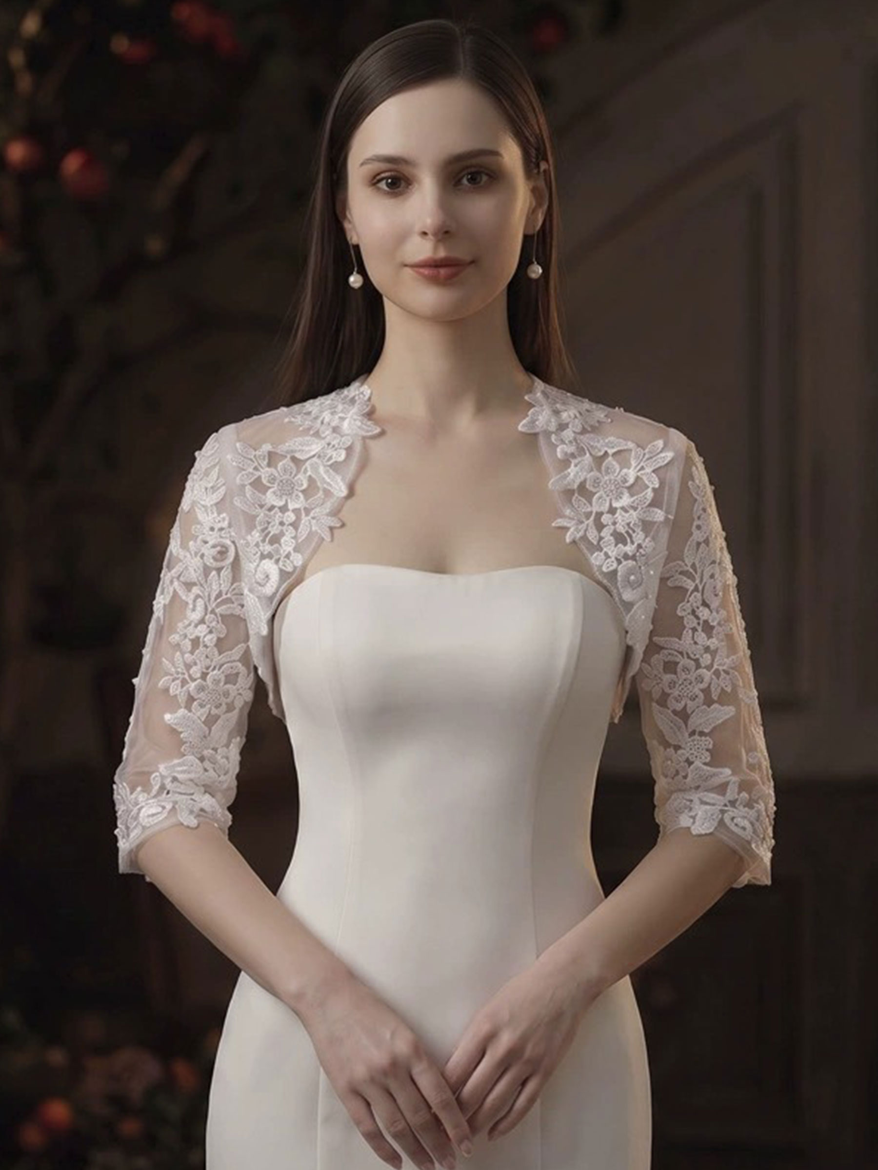 Open Front Lace Bolero