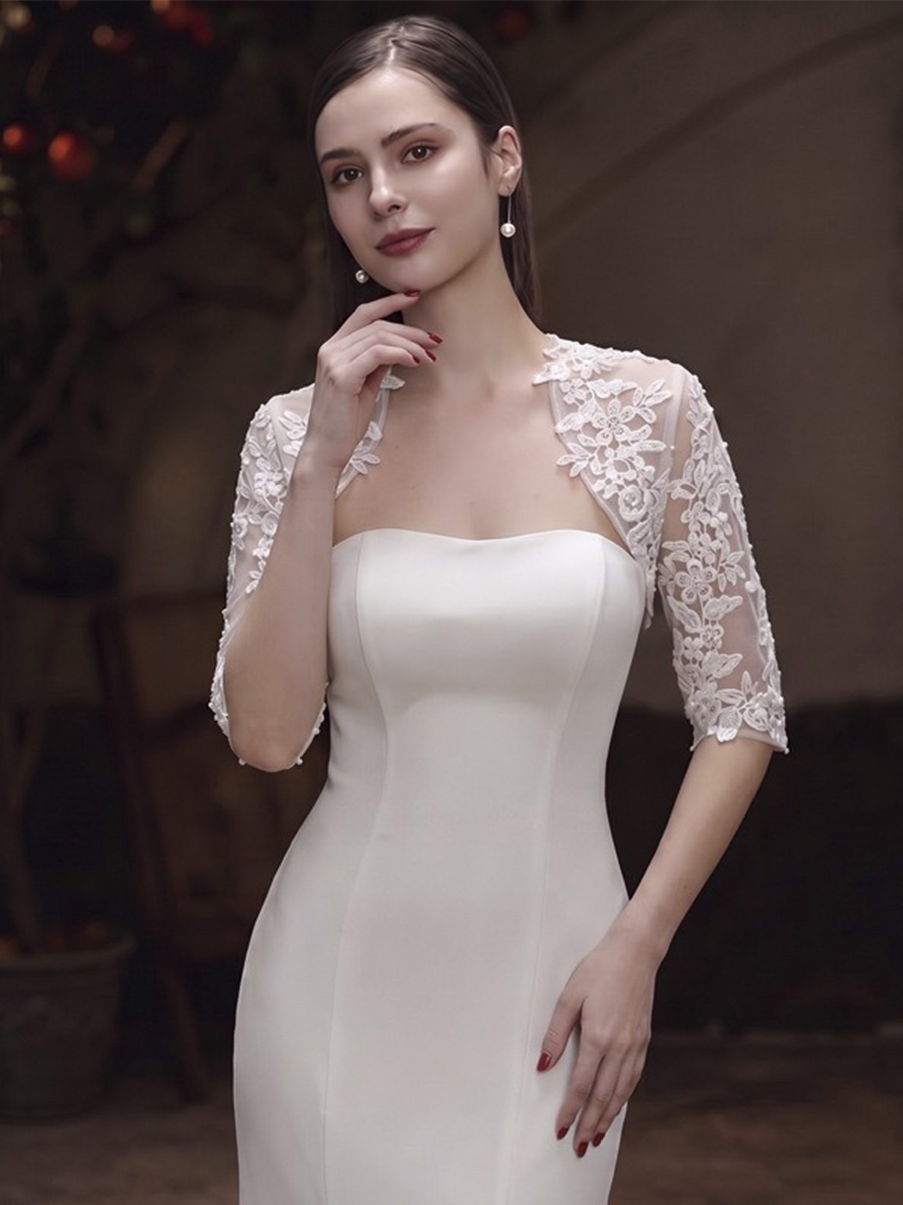 Open Front Lace Bolero