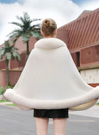 Clasp Faux Fur Shawl