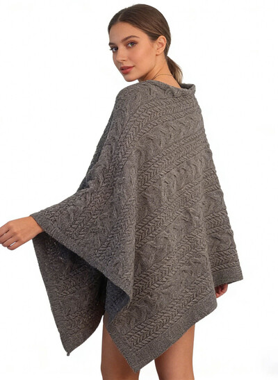 Pullover Polyester Sweater Knit Shawl