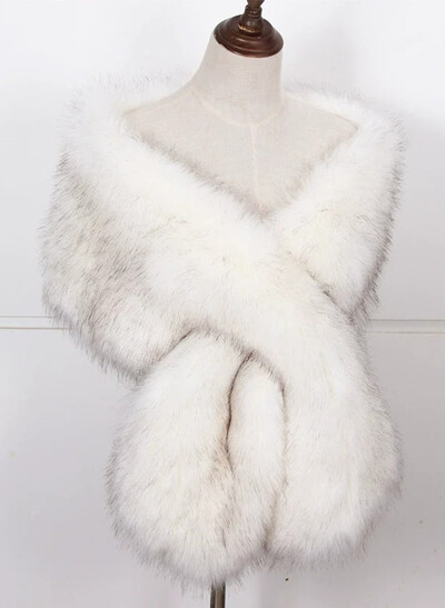 Clasp Faux Fur Shawl