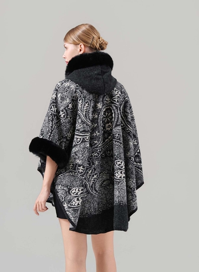 Clasp Faux Fur Shawl