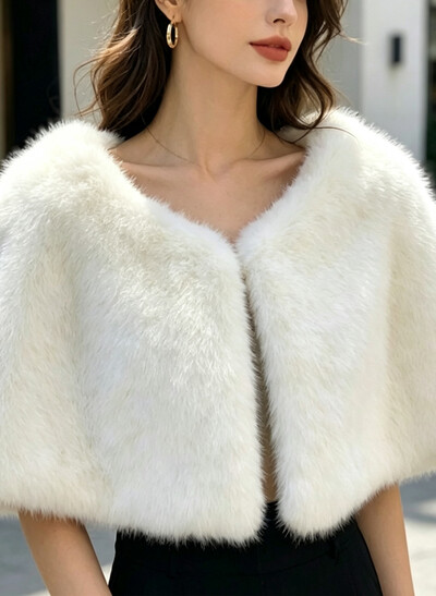 Faux Fur Wrap With Clasp