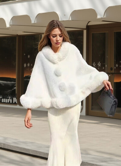 Faux Fur Wrap With Clasp