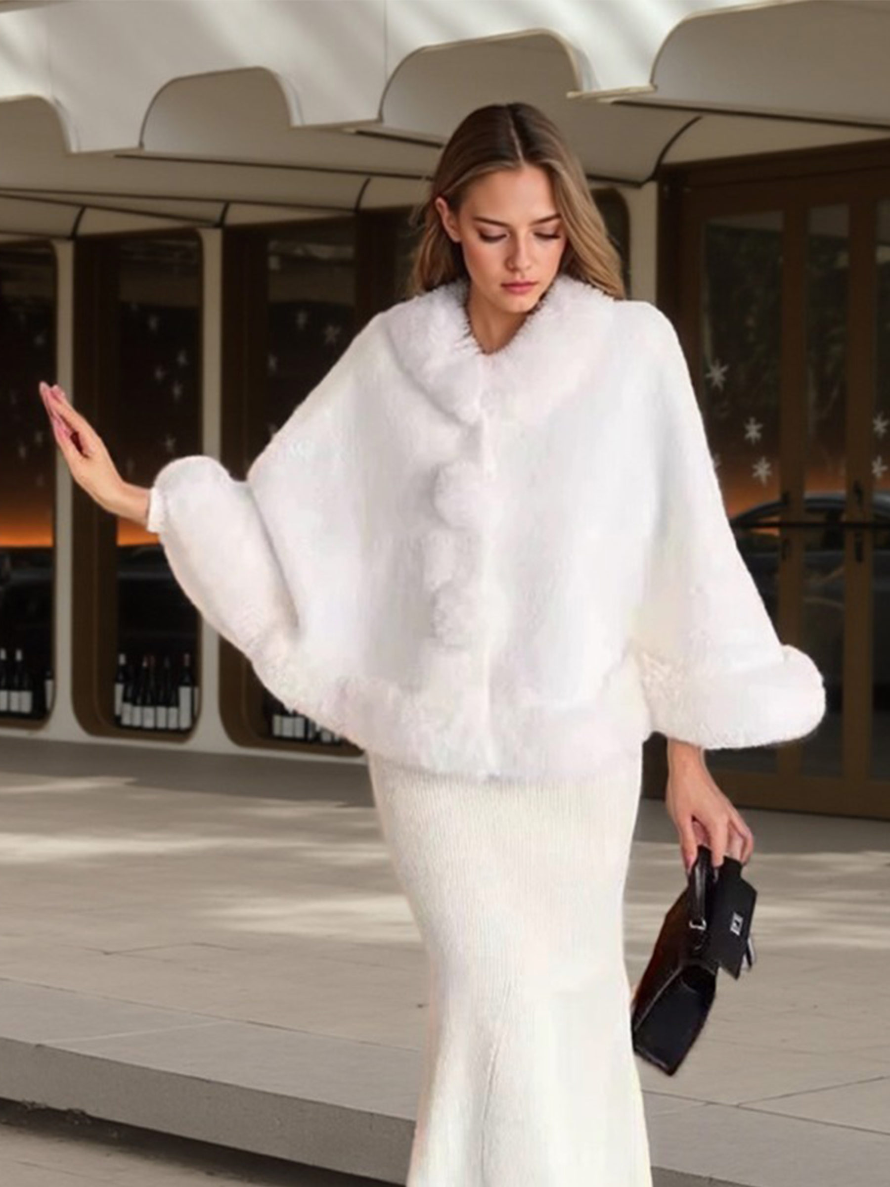 Faux Fur Wrap With Clasp