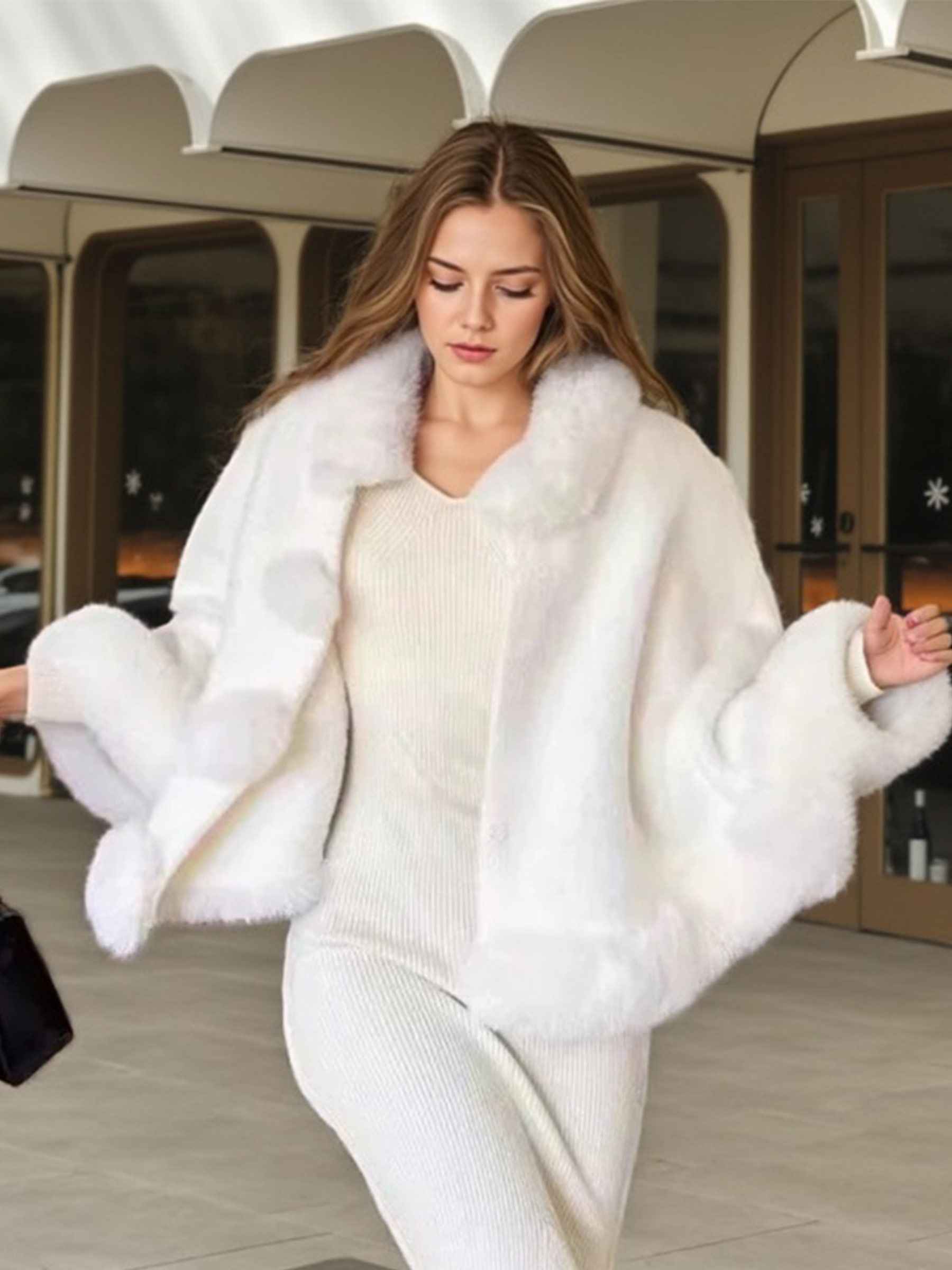 Faux Fur Wrap With Clasp