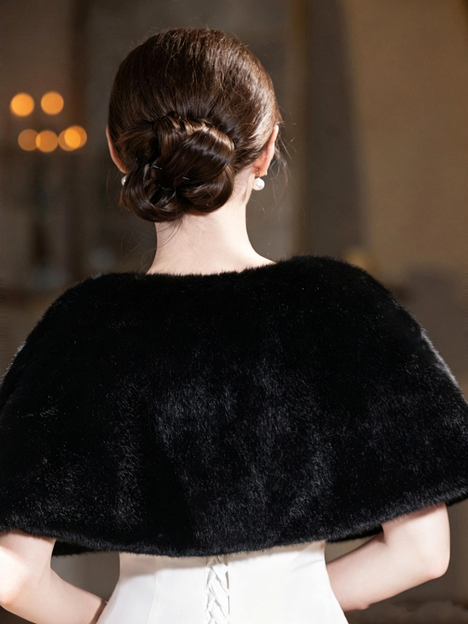 Faux Fur Wrap With Clasp