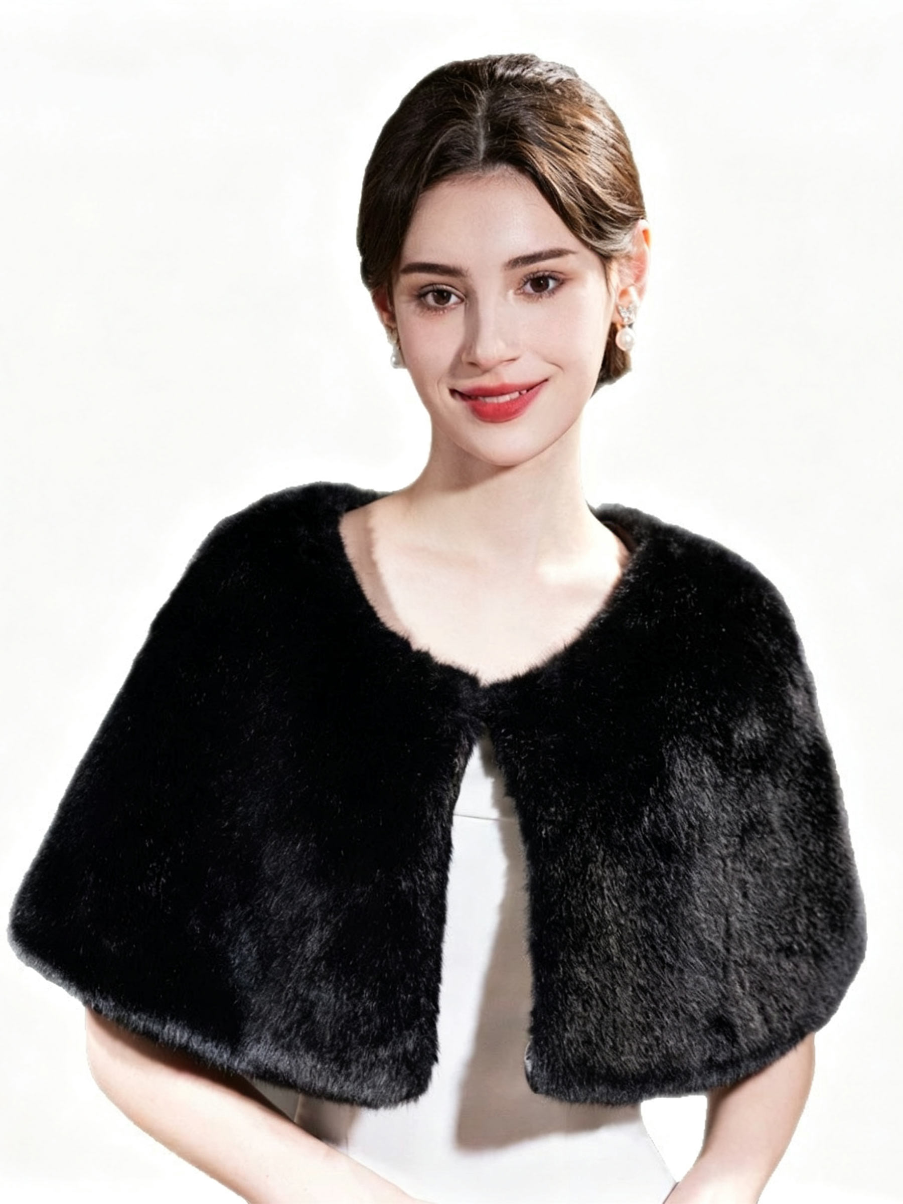 Faux Fur Wrap With Clasp