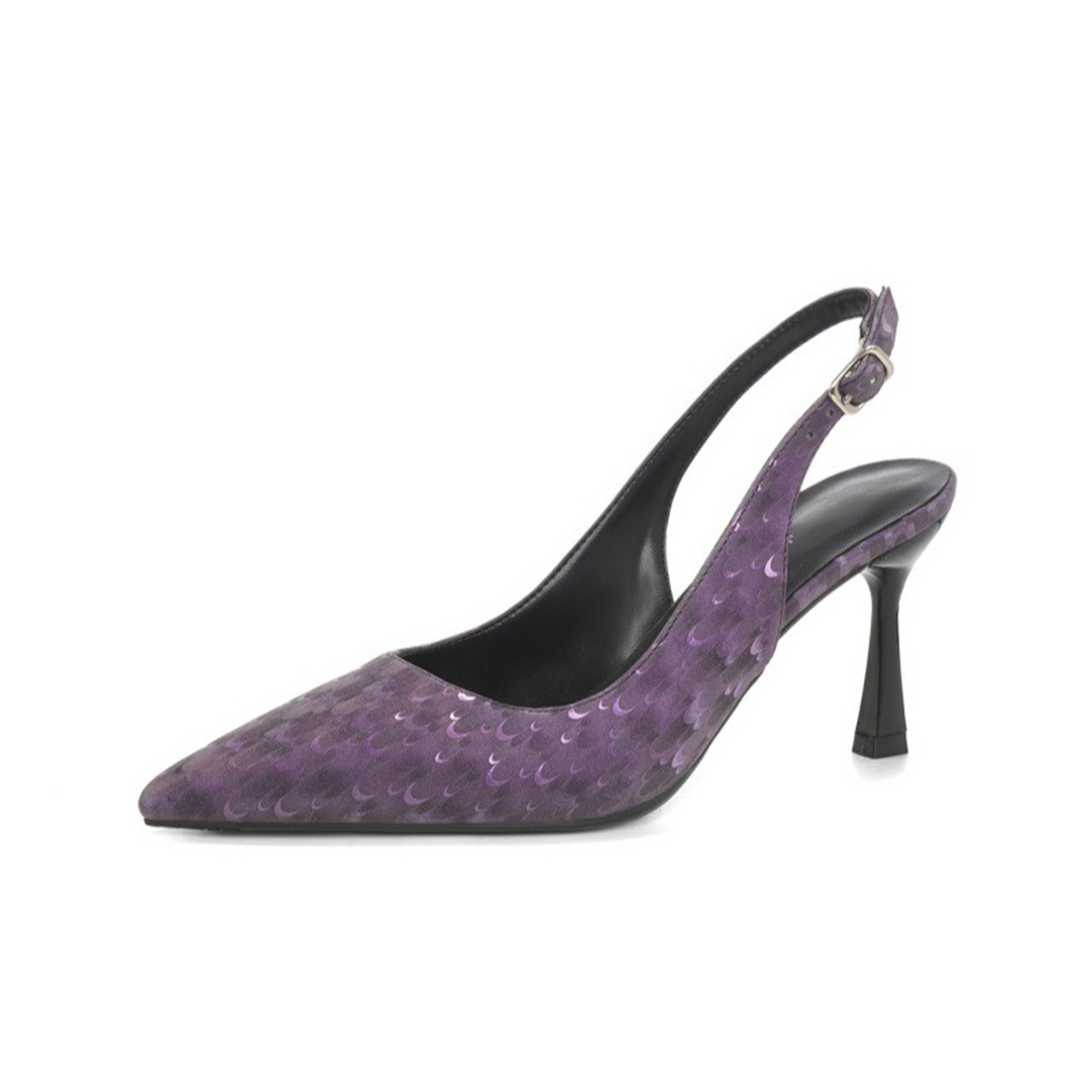 High Heel PU Leather Point Toe Wedding Shoes