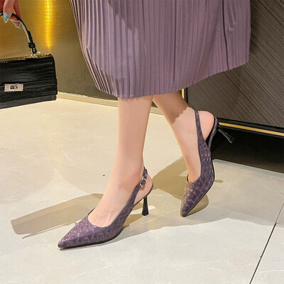 High Heel PU Leather Point Toe Wedding Shoes