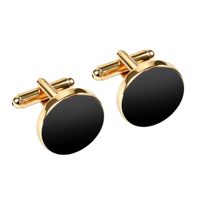 Classic Round Alloy Cufflinks