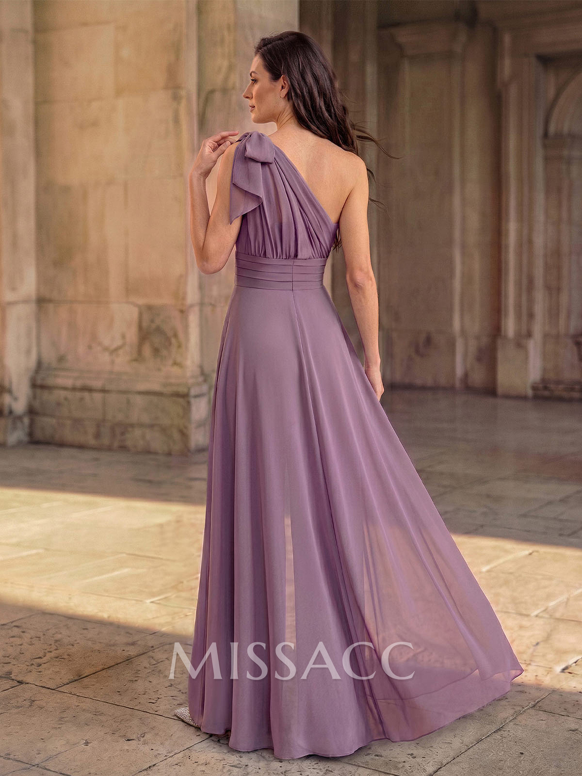 Sleeveless Floor-Length Chiffon Jumpsuit/Trouser Suit Evening Dress With Bow/Overskirt