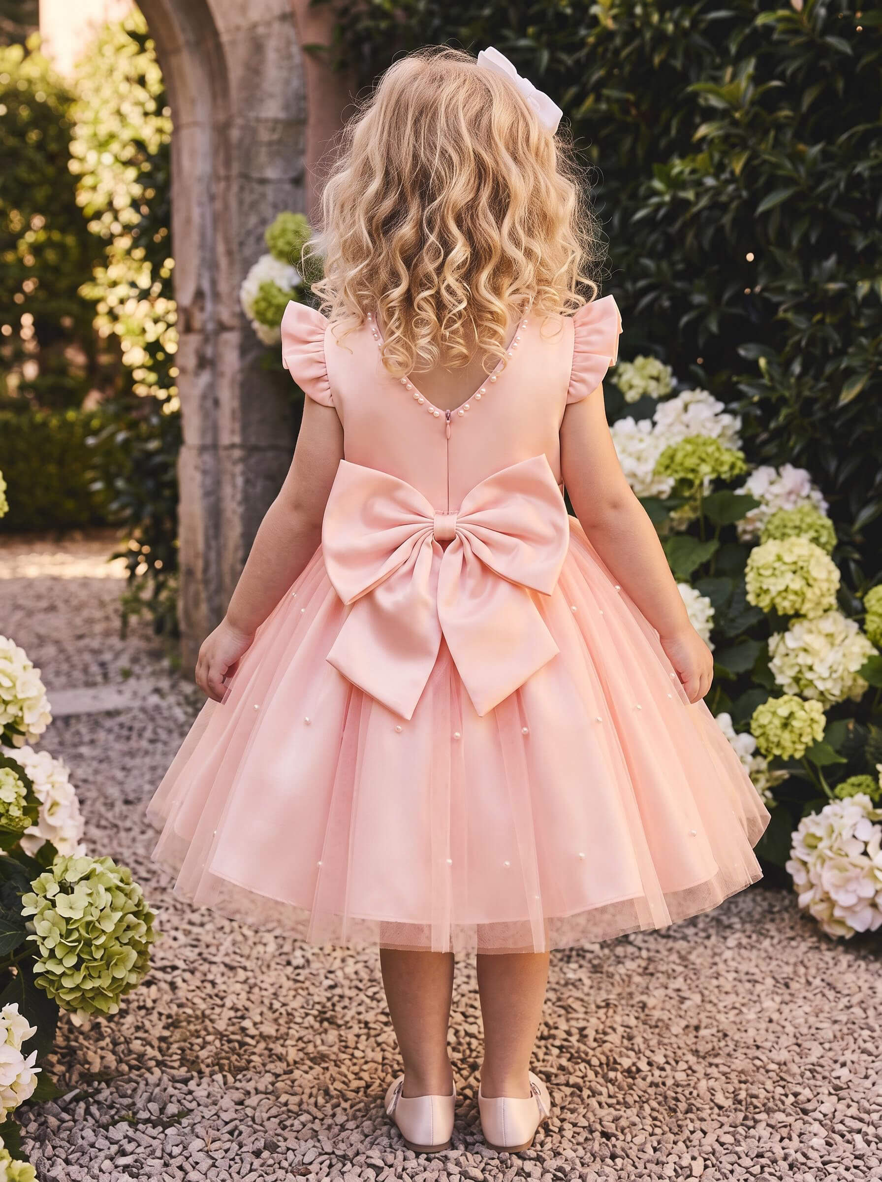 Ball-Gown Scoop Neck Sleeveless Knee-Length Satin/Tulle Flower Girl Dresses With Bow/Beading