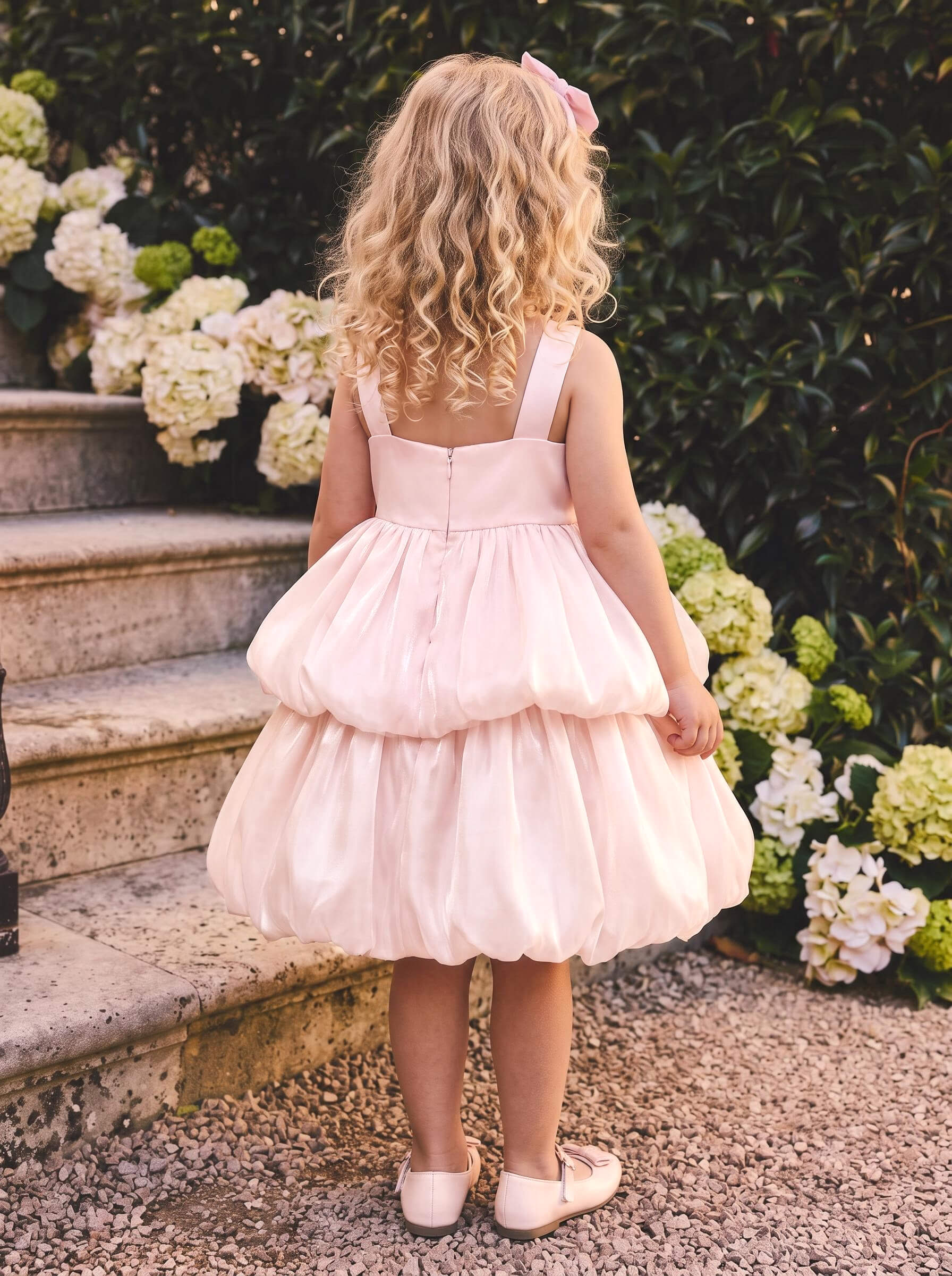 Ball-Gown Square Neckline Sleeveless Knee-Length Flower Girl Dresses With Bow/Tiered