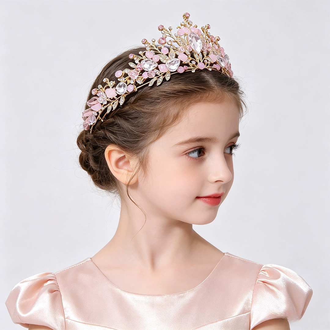 Girls' Diamanté Crown Headpieces