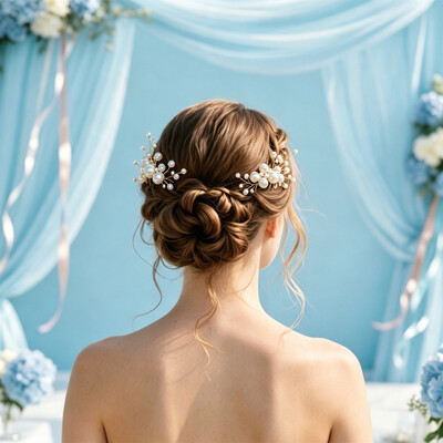 Faux Pearl Hair Comb Bridal Headpiece