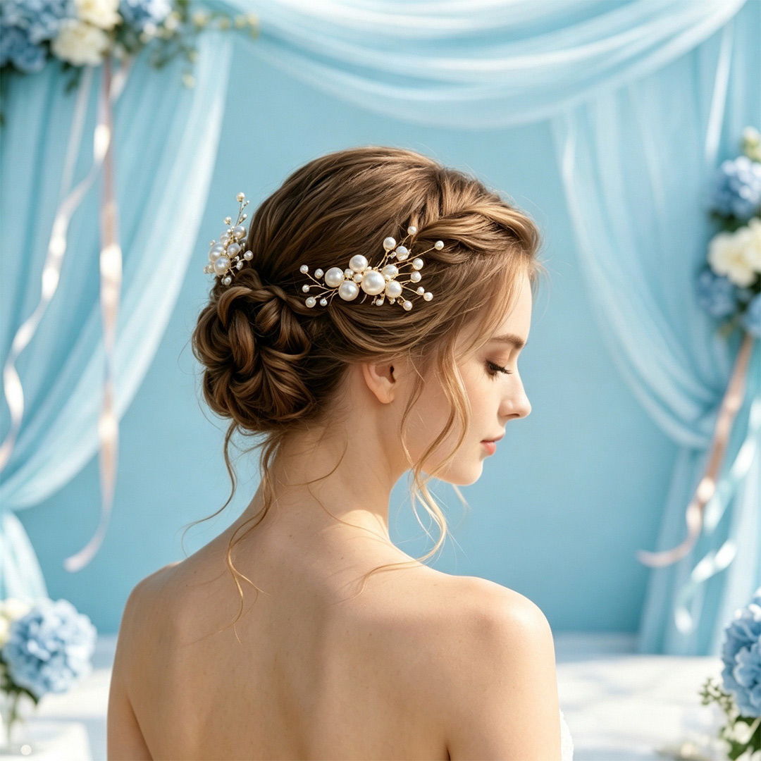 Faux Pearl Hair Comb Bridal Headpiece