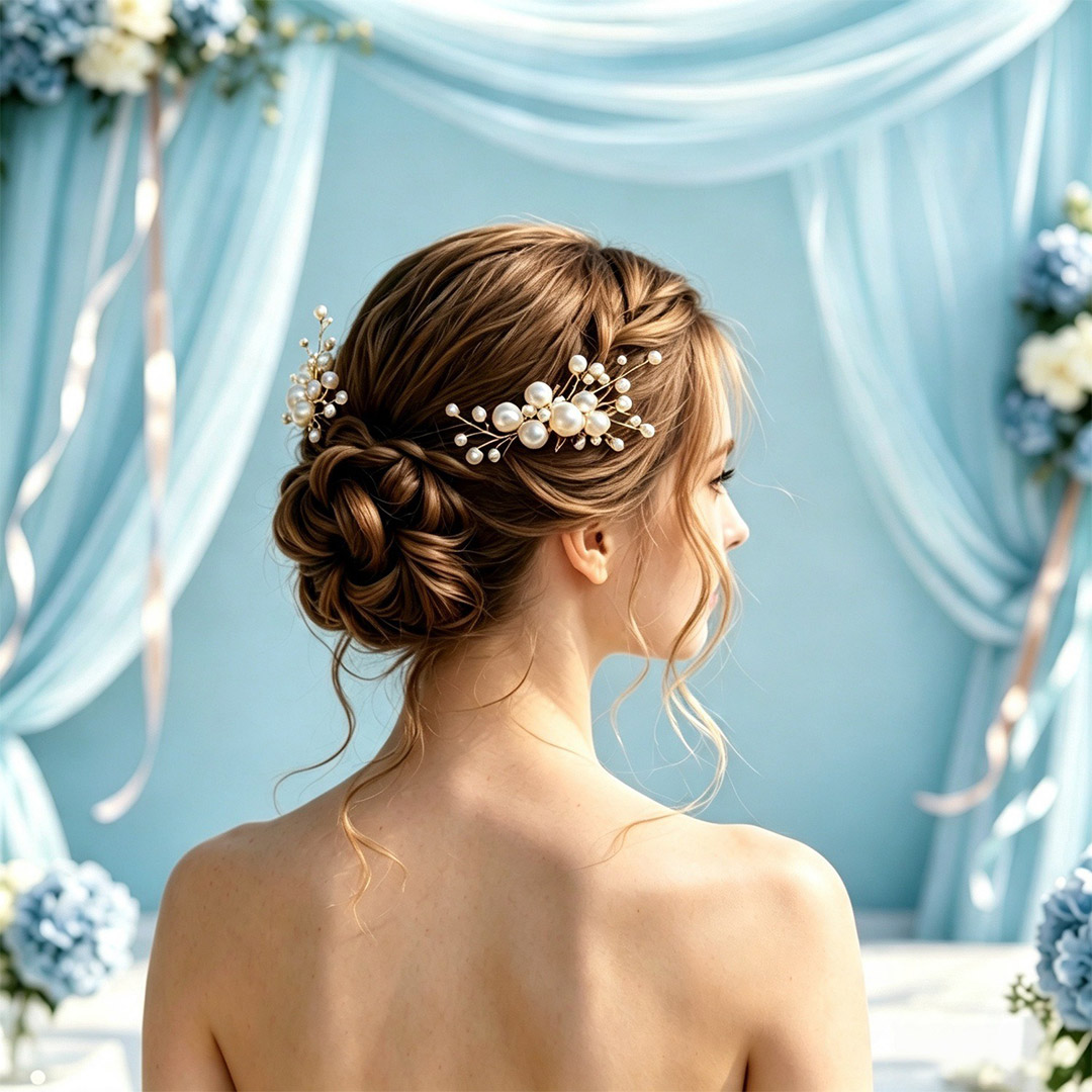 Faux Pearl Hair Comb Bridal Headpiece