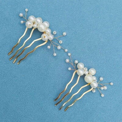 Faux Pearl Hair Comb Bridal Headpiece