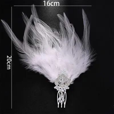 Feather Hair Comb Bridal Headpiece