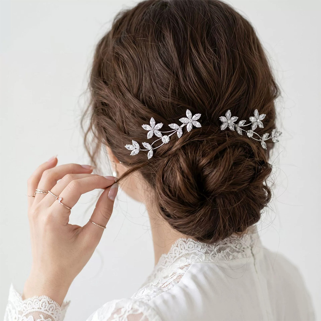 Floral Hair Comb Bridal Headpiece
