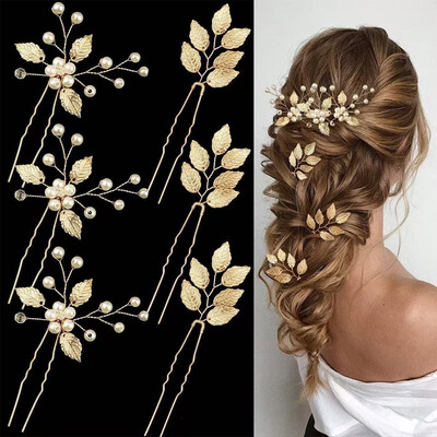 Leaf Hair Clips Bridal Headpiece