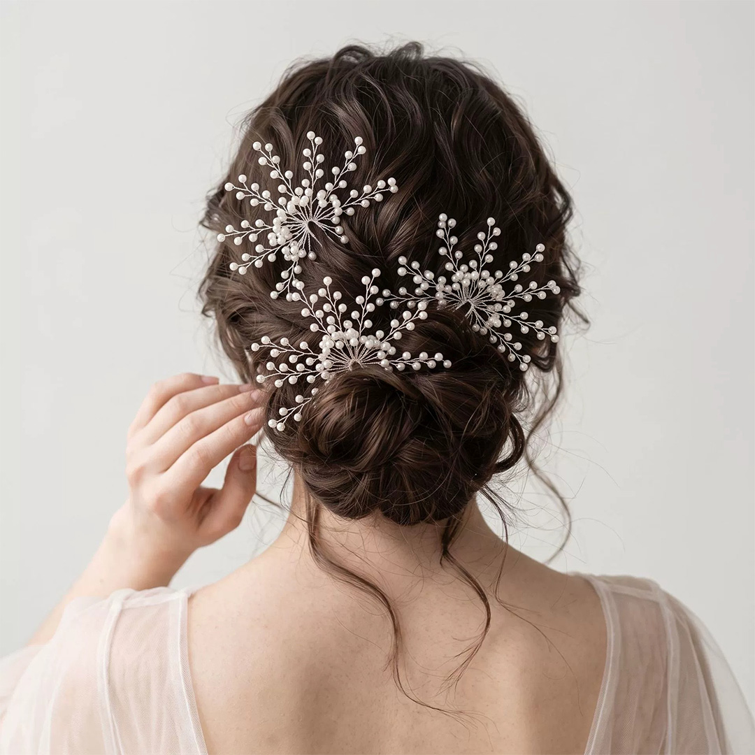 Fireworks Hair Clips Bridal Headpiece