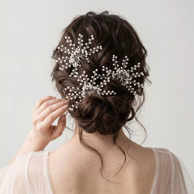 Fireworks Hair Clips Bridal Headpiece