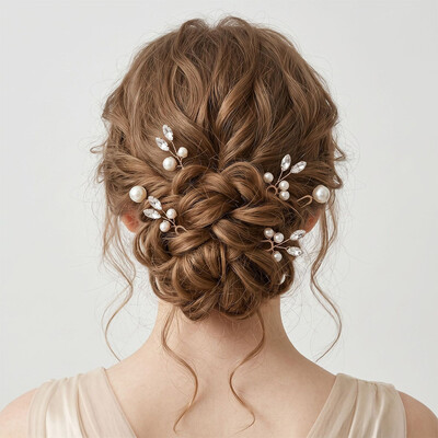 Faux Pearl Hair Clips Bridal Headpiece