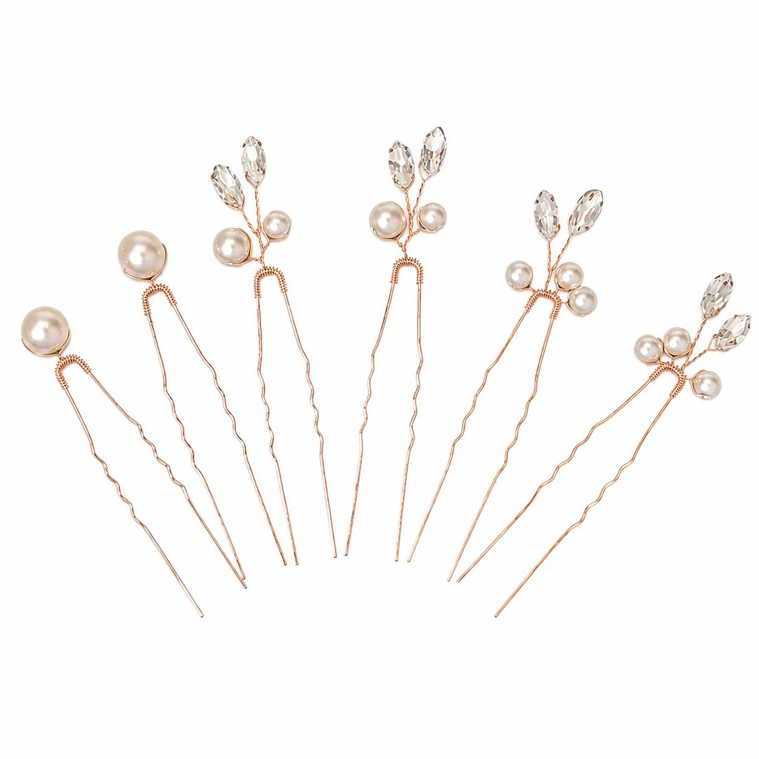 Faux Pearl Hair Clips Bridal Headpiece