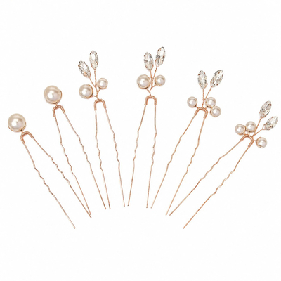 Faux Pearl Hair Clips Bridal Headpiece
