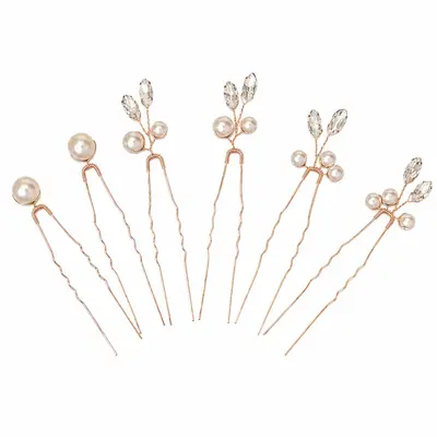 Faux Pearl Hair Clips Bridal Headpiece