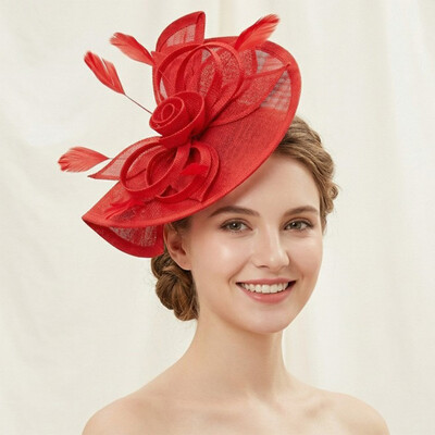 Headband Fascinator Tea Party Hat With Feather/Floral