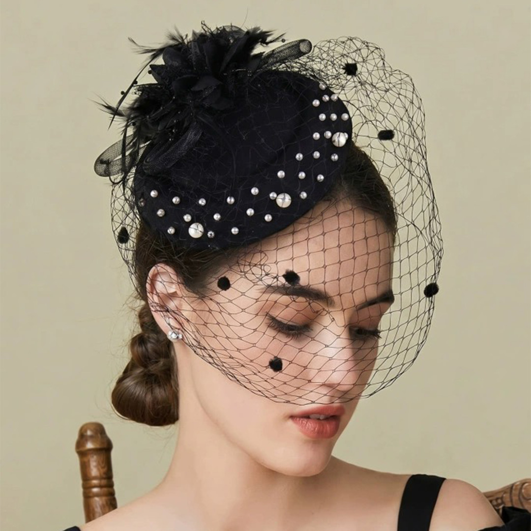 Headband Fascinator Veil Hats With Mesh/Polka Dots/Faux Pearl