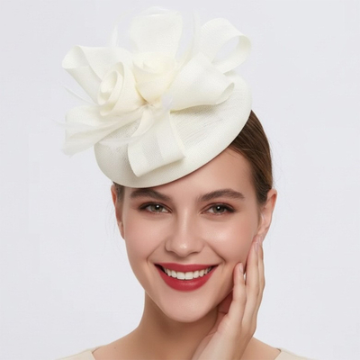 Headband Fascinator Tea Party Hat With Feather/Floral