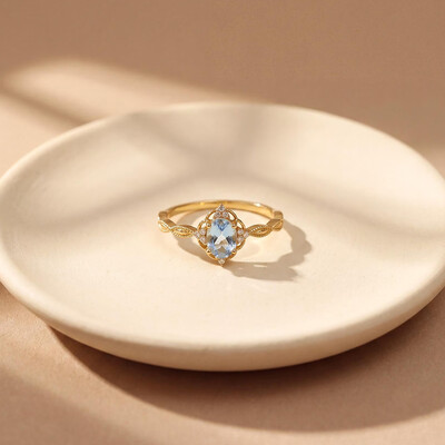 7x10mm Oval Cut Sona Simulated Diamond Sterling Silver Engagement Ring