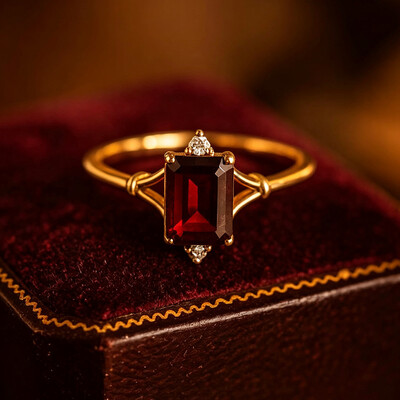 7x9mm Emerald Cut Sona Simulated Diamond Engagement Ring In Sterling Silver