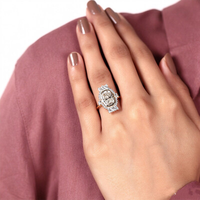 9*11MM Marquise Cut Sona Simulated Diamonds Engagement Rings In Sterling Silver