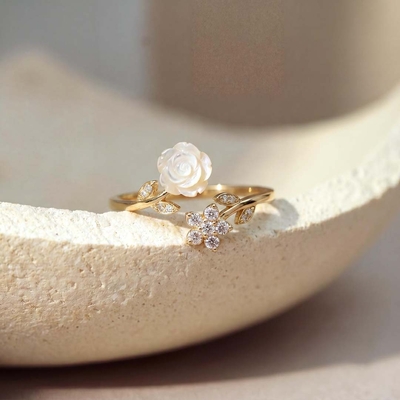 Round Cut Moissanite Engagement Rings In Sterling Silver