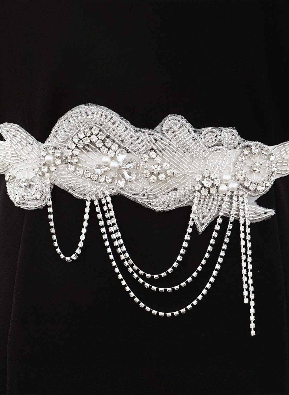 Satin Ribbon Sash/Belt With Beading/Diamanté For Brides/Bridesmaids
