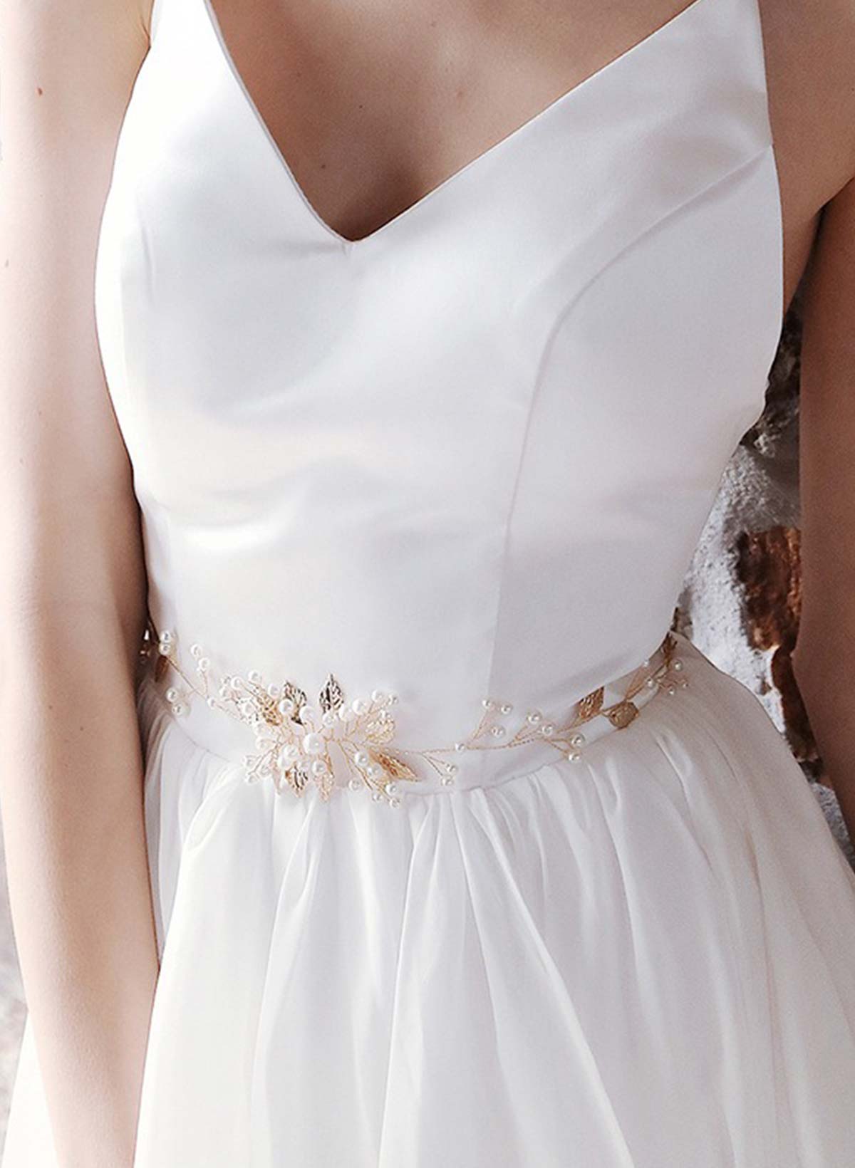 Beaded Satin Ribbon Sash For Brides And Bridesmaids