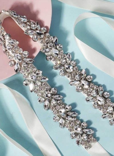 Diamanté Satin Ribbon Sash For Brides And Bridesmaids